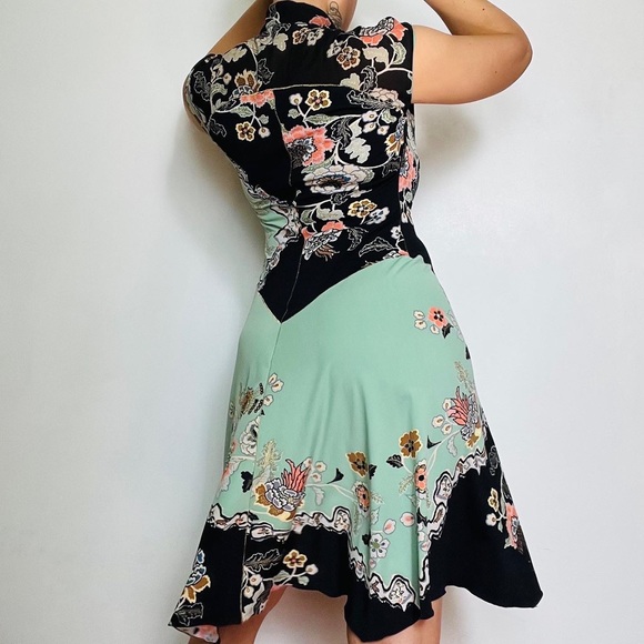 SOLD Roberto Cavalli Spring/Summer 2003 Floral Chinoiserie Bias Cut Dress - Picture 6 of 9